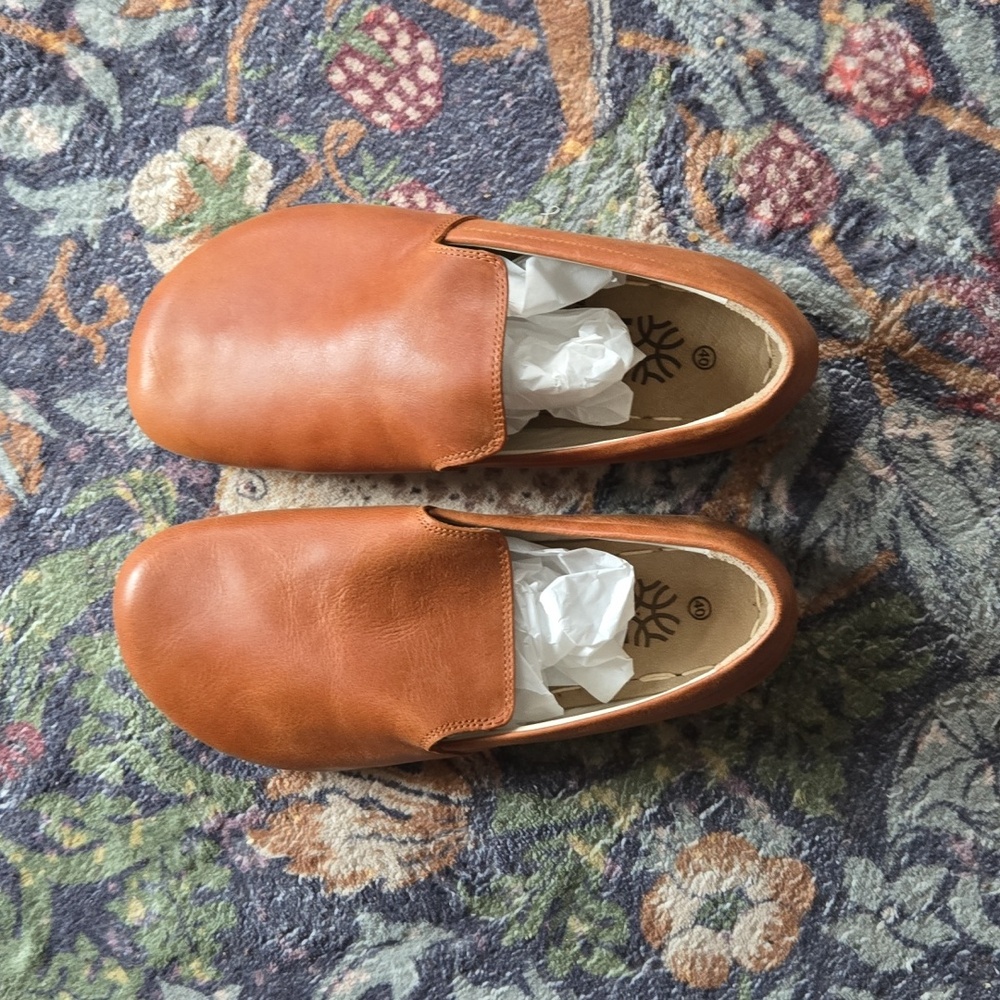 Earthing Harmony Handmade Brown Leather Shoes Size 9